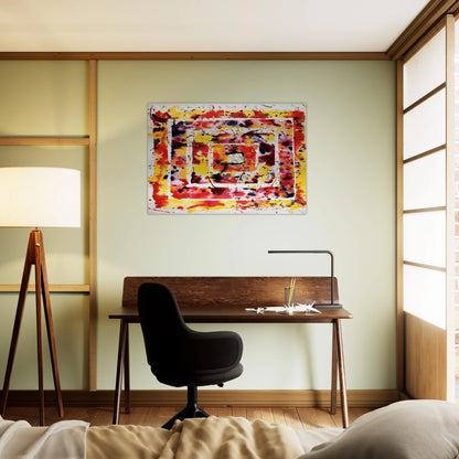 Untitled Mandala - Sam Francis Brushed Aluminum Print - 70x100 cm / 28x40 inches | Sam Francis Aluminum Print | Sam Francis Prints