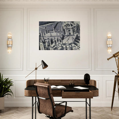 TOWNSCAPE M9 1968 - Gerhard Richter Brushed Aluminum Print - 70x100 cm / 28x40 inches | Gerhard Richter Aluminum Print | Gerhard Richter Prints