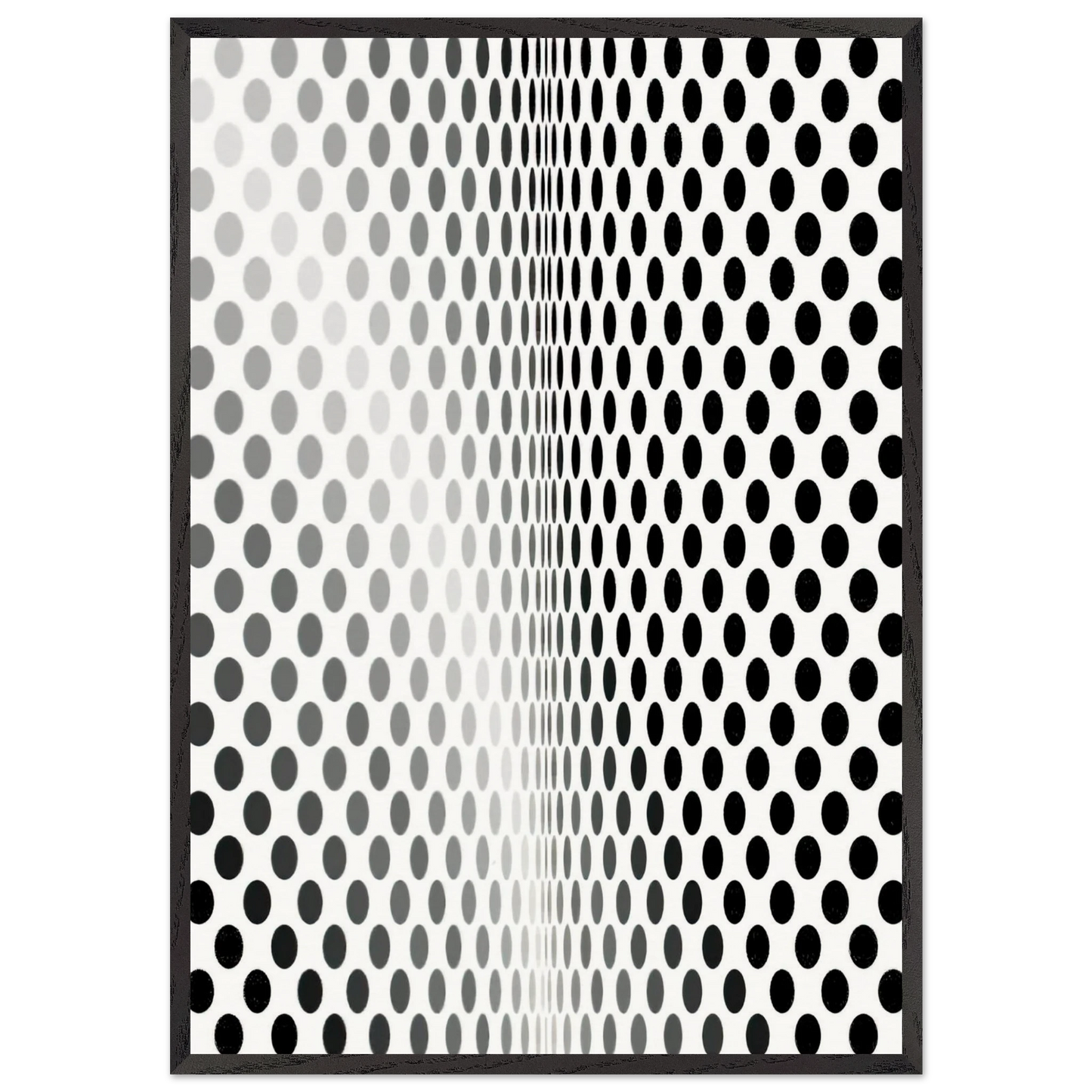 LOSS 1964 - Bridget Riley 70x100 cm / 28x40 inches Framed Art Print – Black Wooden Frame