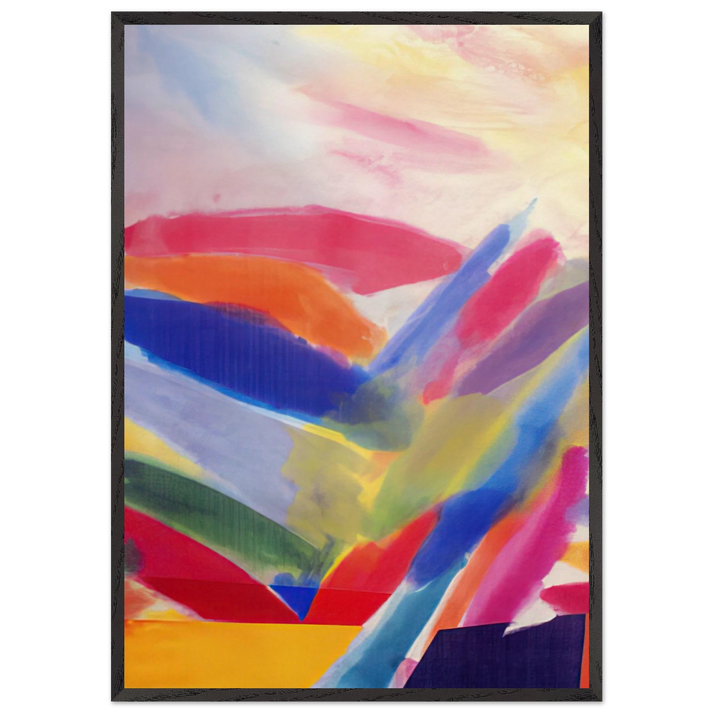 When We Were Young Again - 1997 - Ronnie Landfield 70x100 cm / 28x40 inches Framed Art Print – Black Wooden Frame