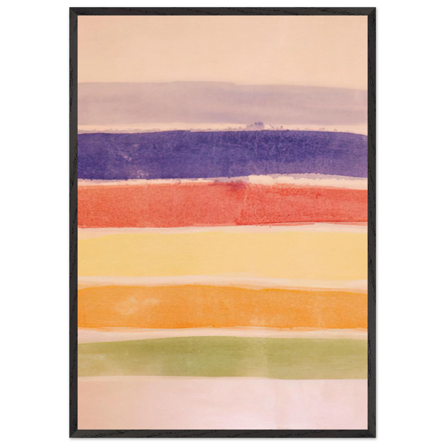 Meadow - 1981 - Ronnie Landfield 70x100 cm / 28x40 inches Framed Art Print – Black Wooden Frame