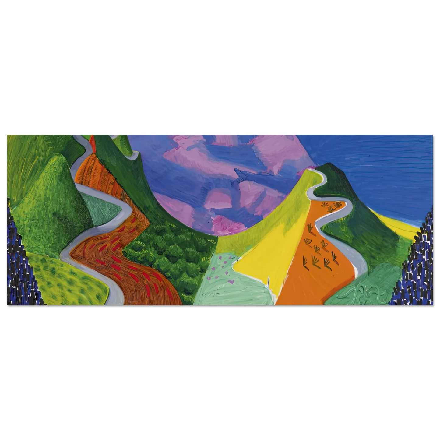 David Hockney - David Hockney Wall art - 50x50 cm / 20x20 inches - Premium Wooden Framed Poster With Fine Art Paper-canvas - Black frame