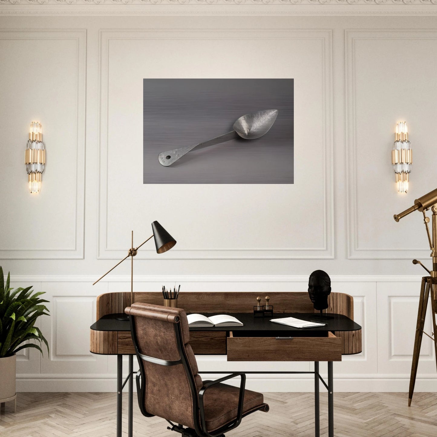 SERVING SPOON 1945 - Alexander Calder Brushed Aluminum Print - 70x100 cm / 28x40 inches | Alexander Calder Aluminum Print | Alexander Calder Prints