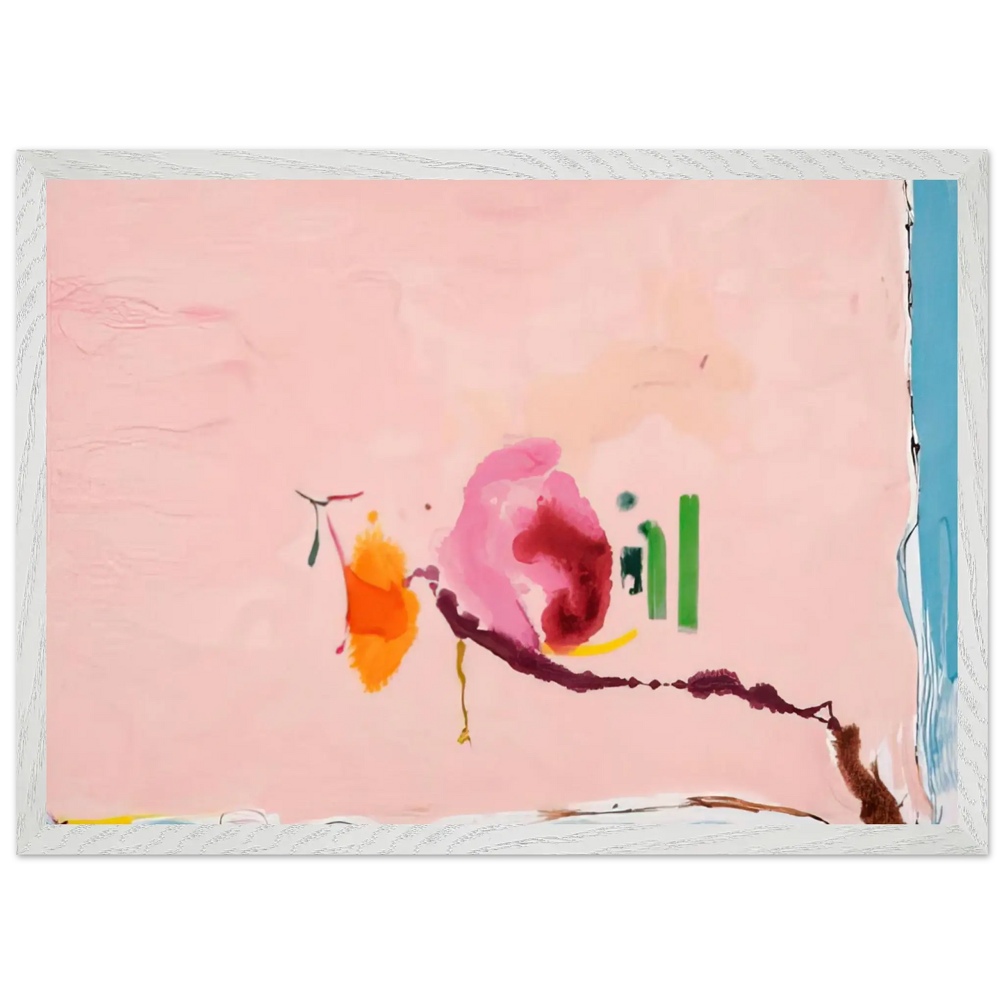 Helen Frankenthaler - Flirt - 1995 Wall art - 30x40 cm / 12x16 inches - Premium Wooden Framed Poster With Fine Art Paper - Black frame
