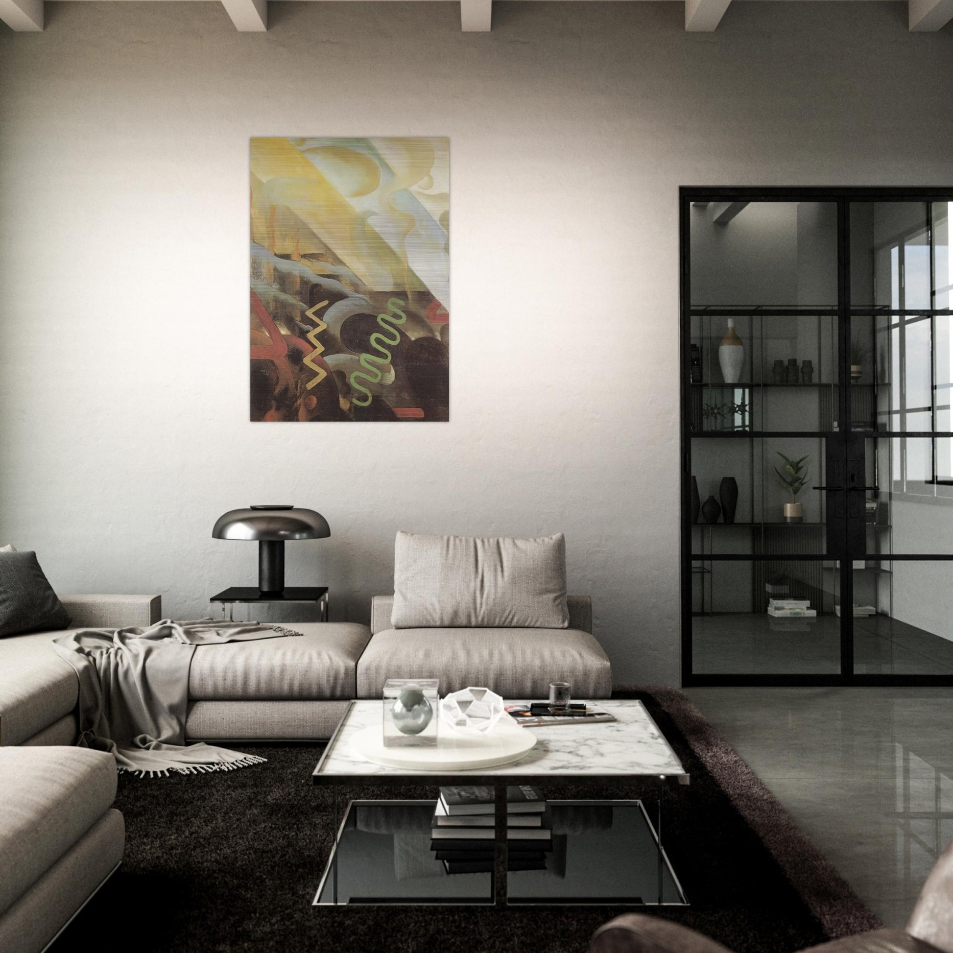 Astrazione - 1921 - Julius Evola Brushed Aluminum Print - 70x100 cm / 28x40 inches | Julius Evola Aluminum Print | Julius Evola Prints