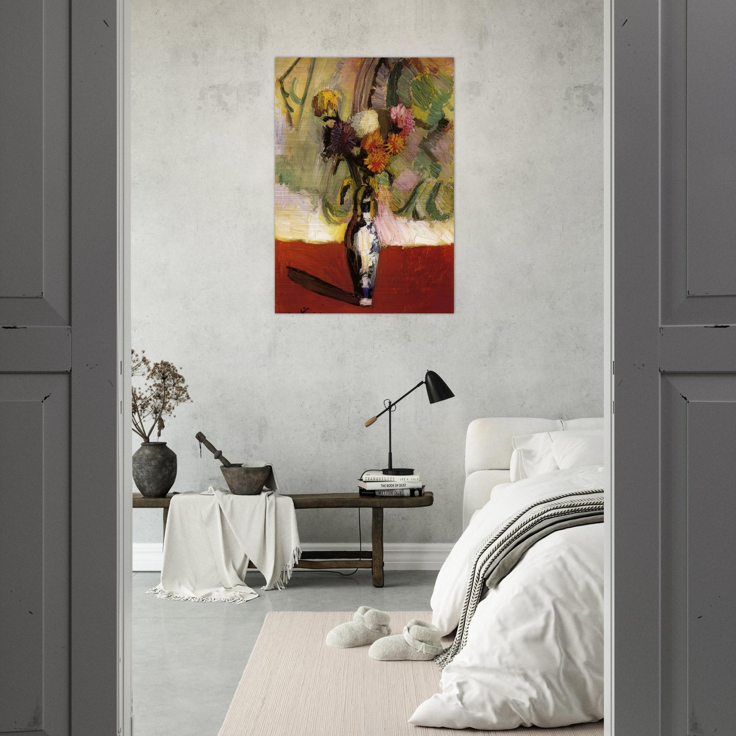 CHRYSANTHEMUMS IN A CHINESE VASE 1902 - Henri Matisse Brushed Aluminum Print - 70x100 cm / 28x40 inches | Henri Matisse Aluminum Print | Henri Matisse Prints