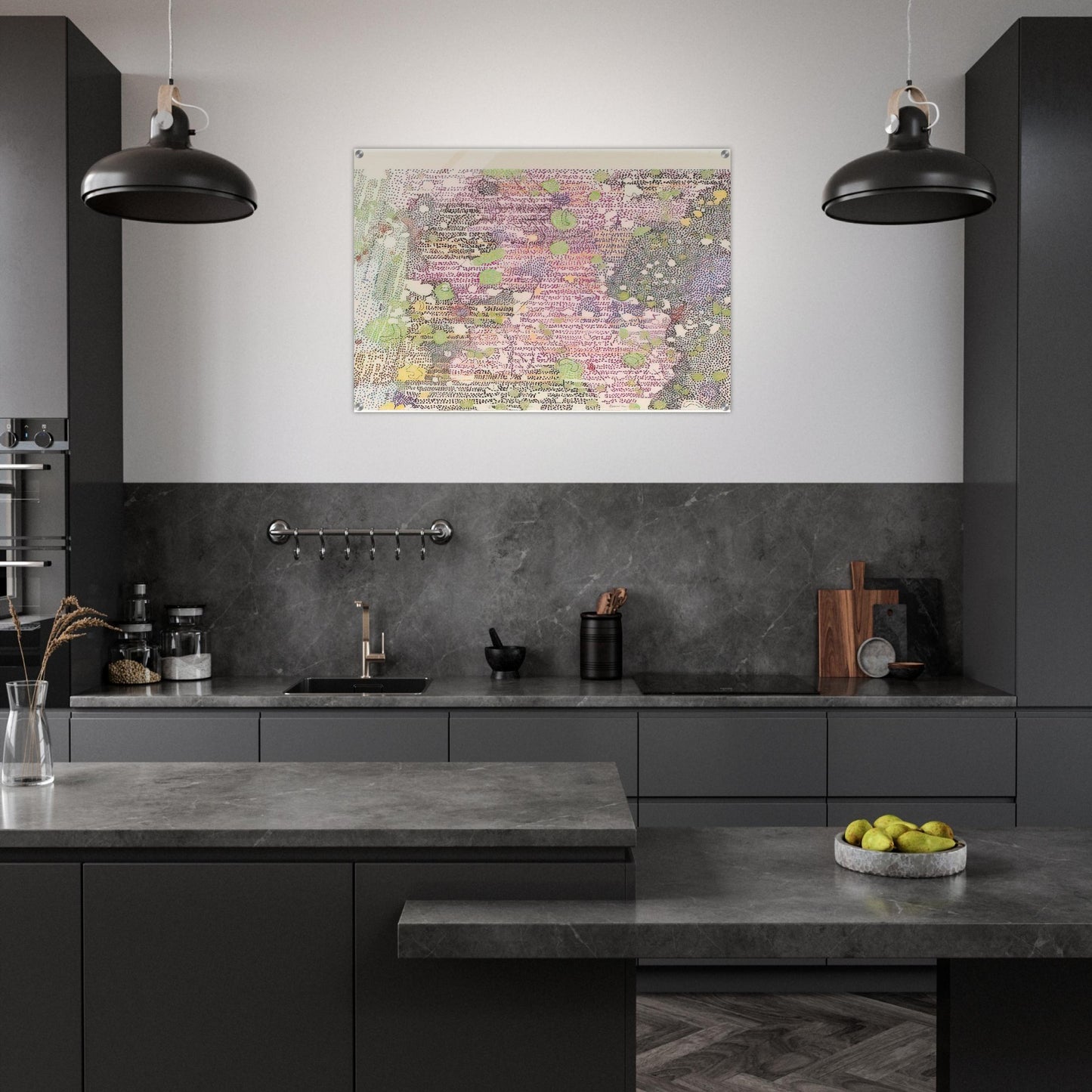 I PART OF SABINE D REGION SOUTHWEST MARE TRANQUILITATIS FROM LITHOGRAPHS BASED ON GEOLOGIC MAPS 1972 - Nancy Graves Acrylic Print - 70x100 cm / 28x40″ inches