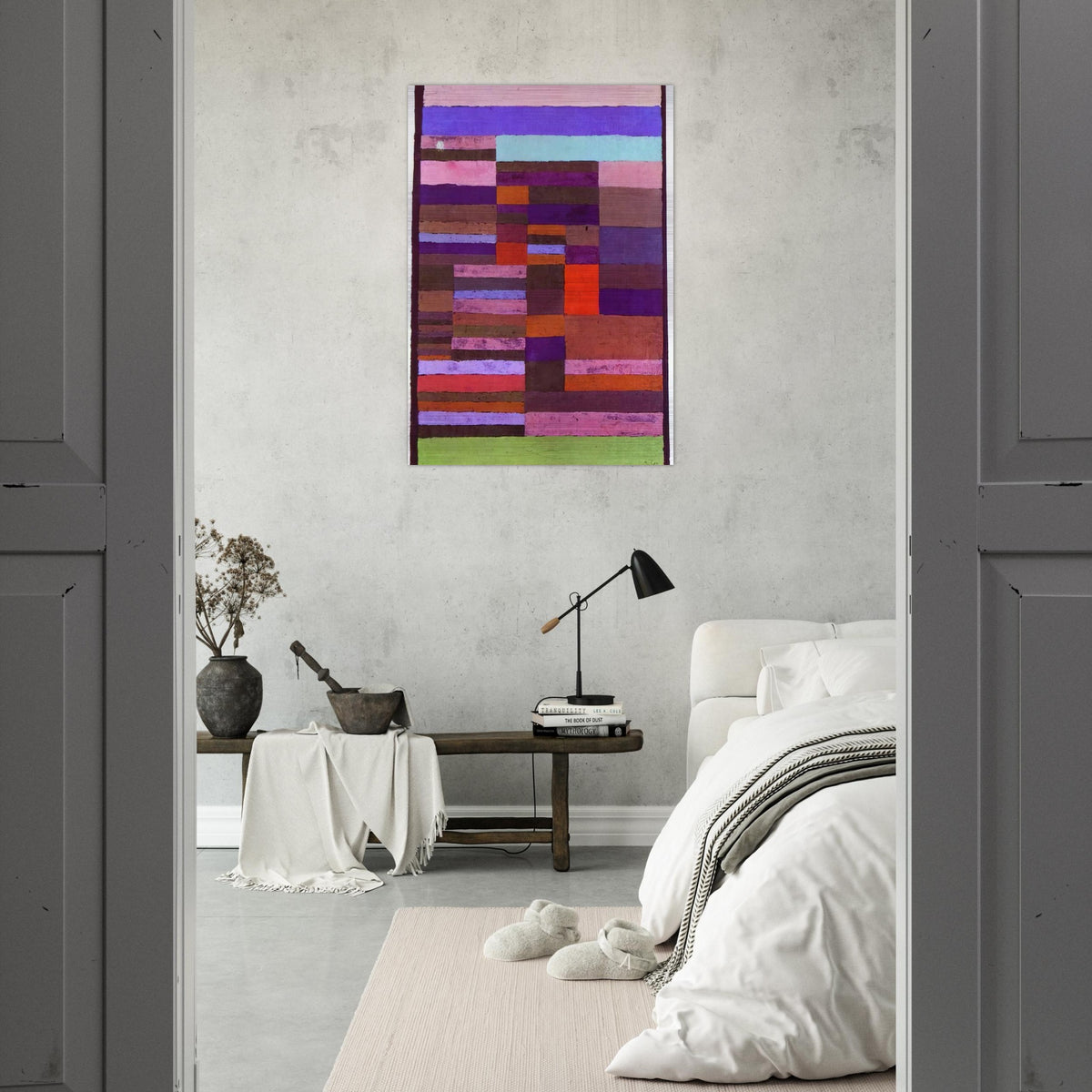 INDIVIDUALIZED ALTIMETRY OF STRIPES 1930 - Paul Klee Brushed Aluminum Print - 70x100 cm / 28x40 inches | Paul Klee Aluminum Print | Paul Klee Prints