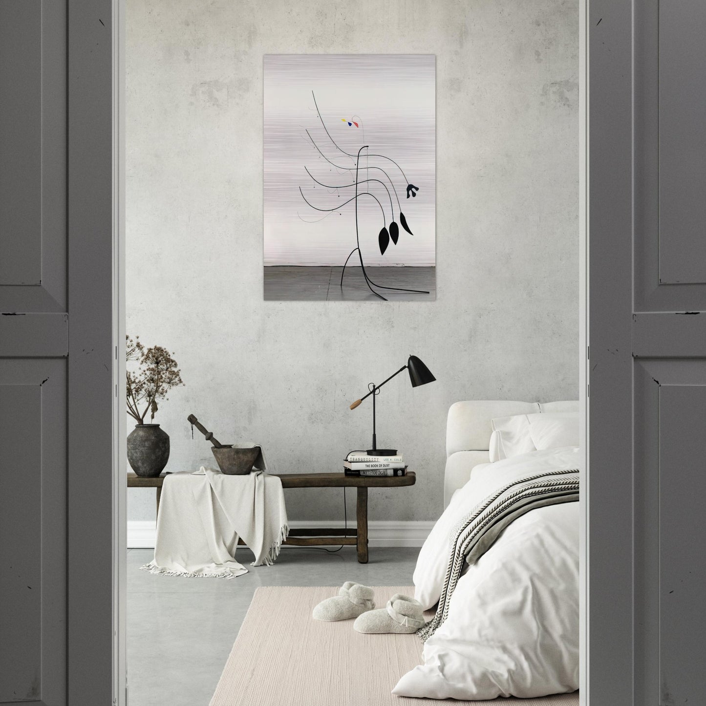 FOUR LEAVES AND THREE PETALS 1939 - Alexander Calder Brushed Aluminum Print - 70x100 cm / 28x40 inches | Alexander Calder Aluminum Print | Alexander Calder Prints