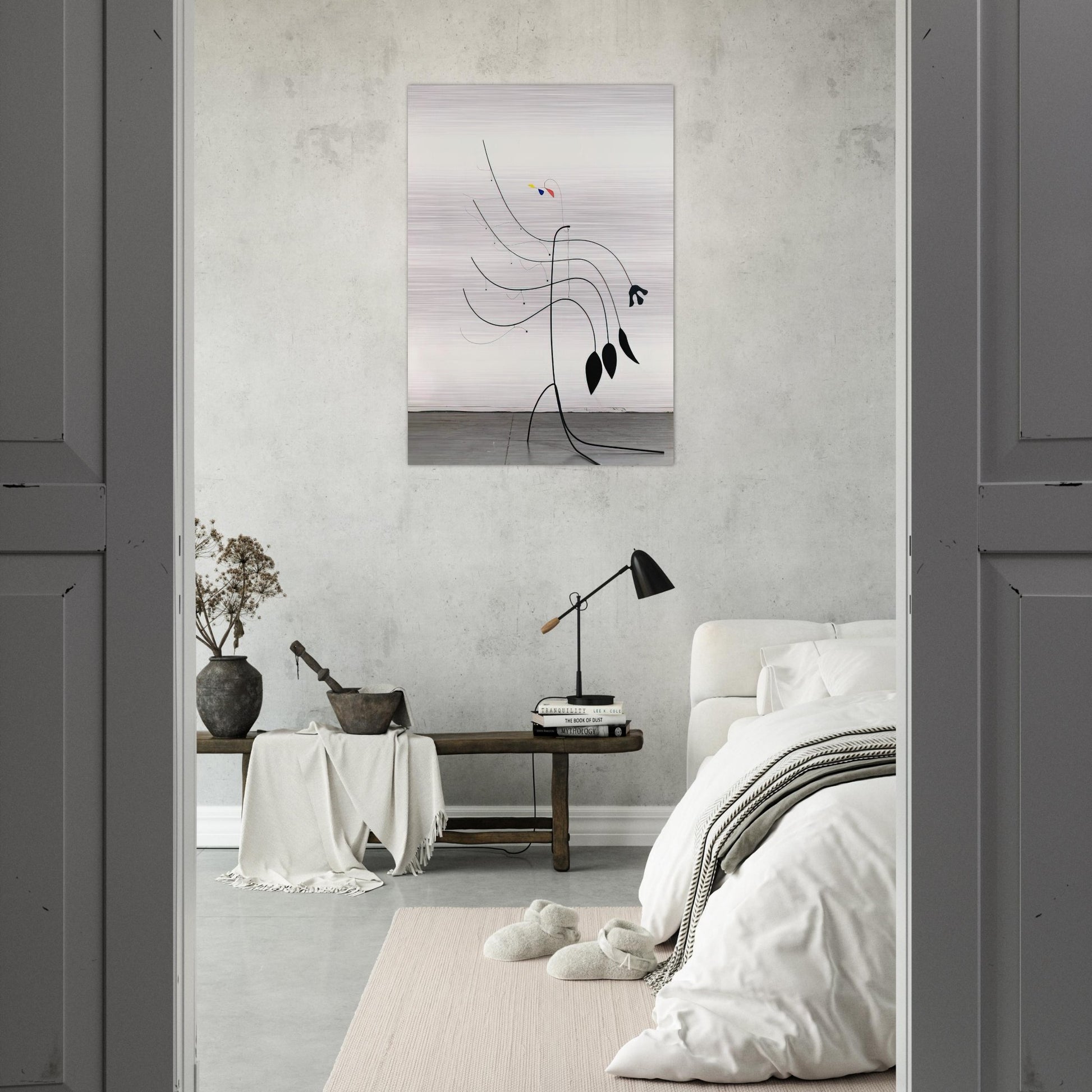 FOUR LEAVES AND THREE PETALS 1939 - Alexander Calder Brushed Aluminum Print - 70x100 cm / 28x40 inches | Alexander Calder Aluminum Print | Alexander Calder Prints