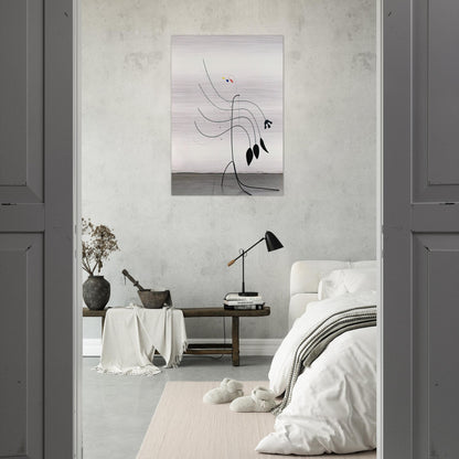 FOUR LEAVES AND THREE PETALS 1939 - Alexander Calder Brushed Aluminum Print - 70x100 cm / 28x40 inches | Alexander Calder Aluminum Print | Alexander Calder Prints