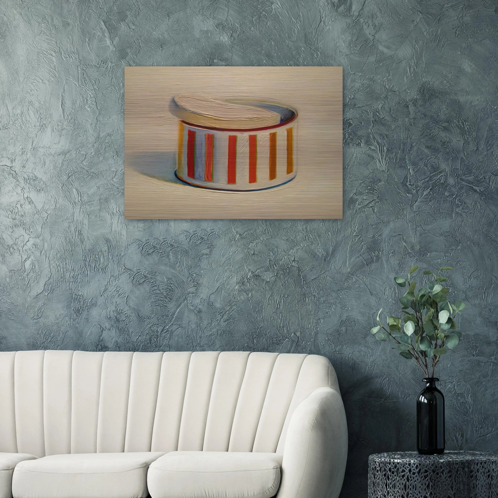 Powder with Puff - 1966 - Wayne Thiebaud Brushed Aluminum Print - 70x100 cm / 28x40 inches | Wayne Thiebaud Aluminum Print | Wayne Thiebaud Prints