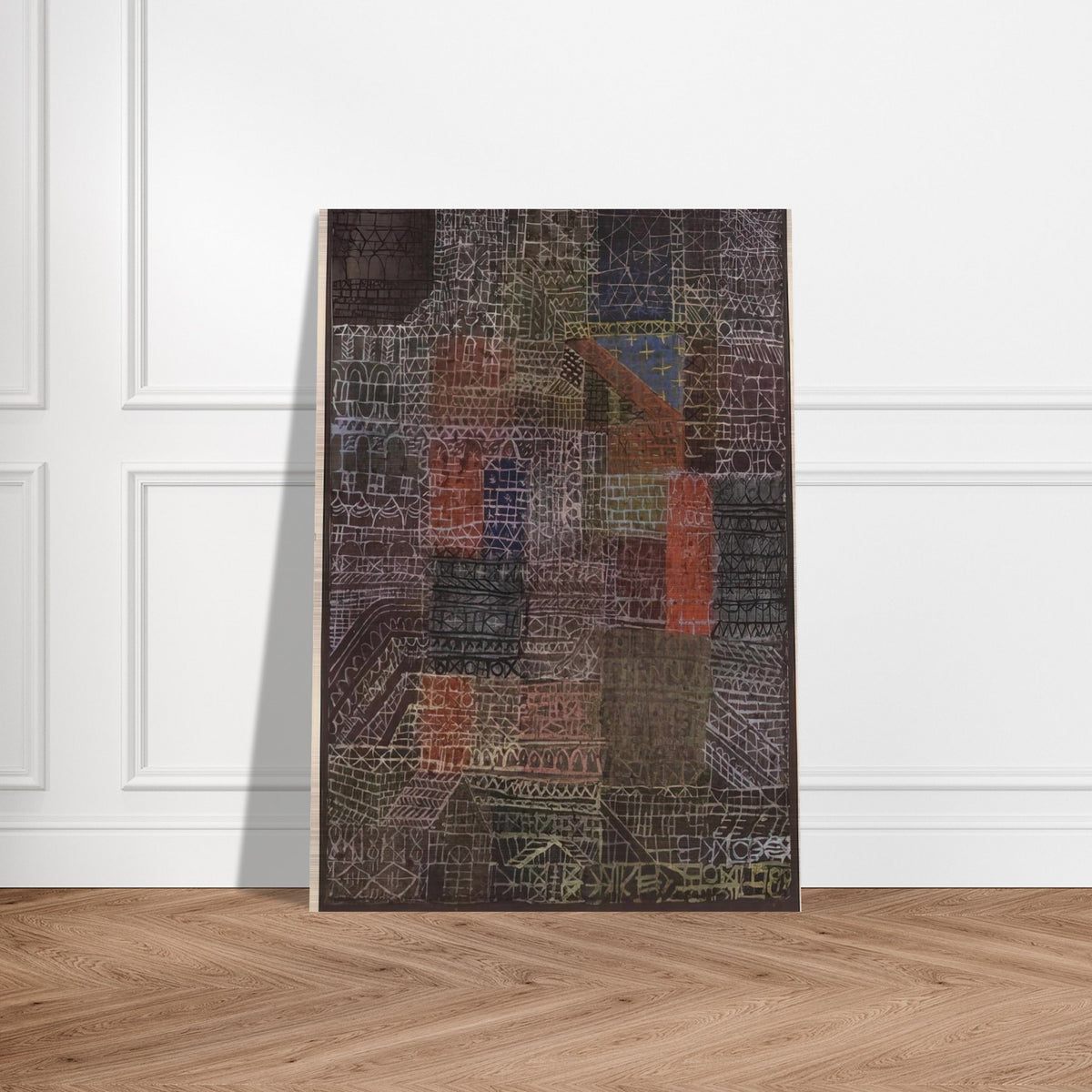 STRUCTURAL II 1924 - Paul Klee Brushed Aluminum Print - 70x100 cm / 28x40 inches | Paul Klee Aluminum Print | Paul Klee Prints