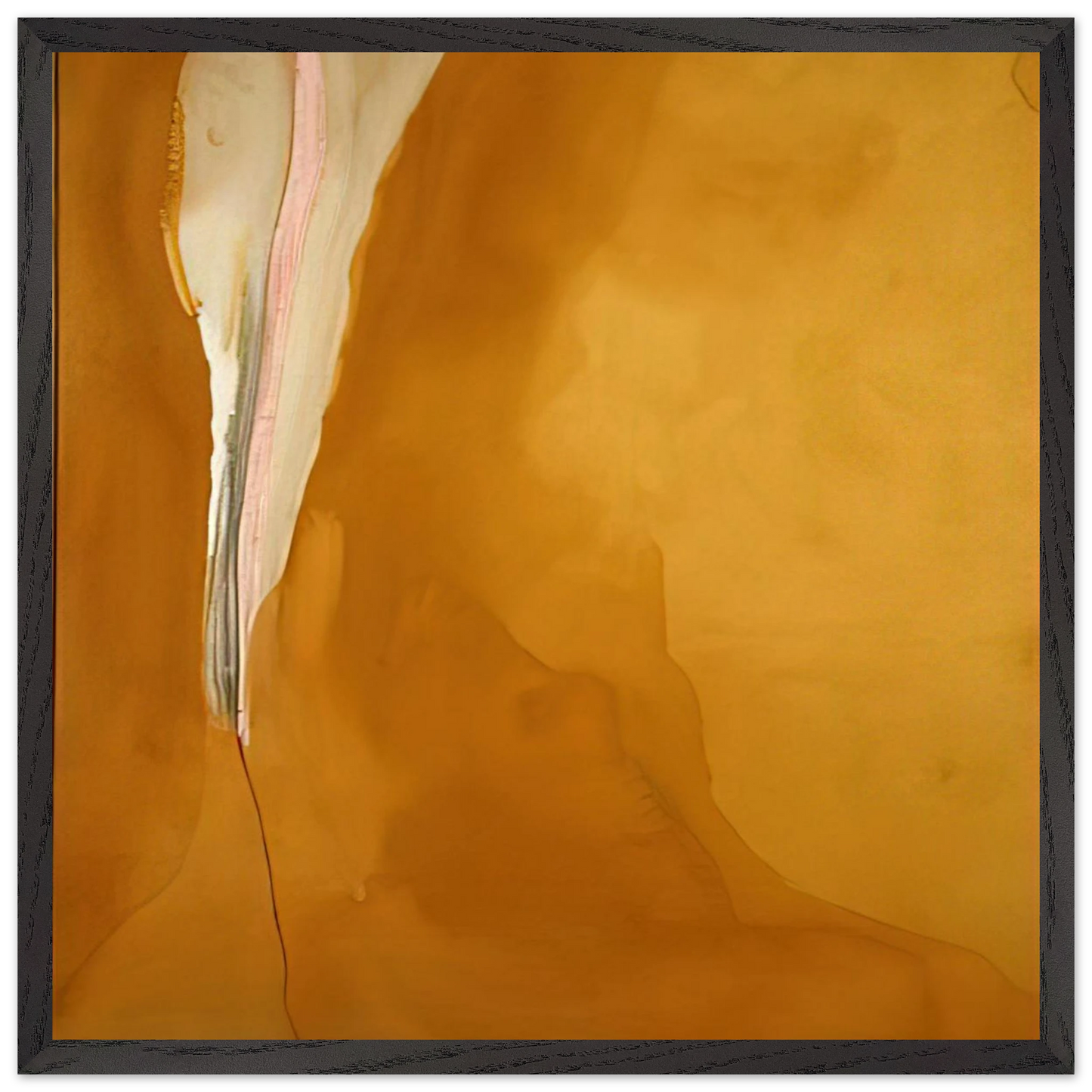 Helen Frankenthaler - Coral Wedge - 1972 Wall art - 45x60 cm / 18x24 inches - Premium Wooden Framed Poster With Fine Art Paper-canvas - Black frame