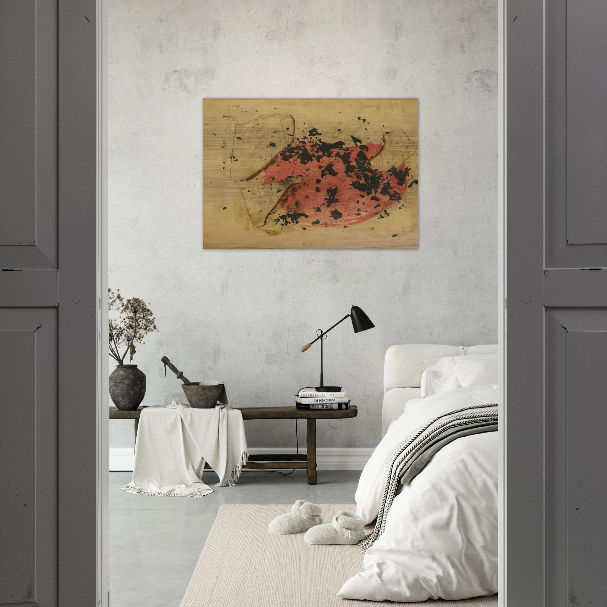 Combustione - 1957 - Alberto Burri Brushed Aluminum Print - 70x100 cm / 28x40 inches | Alberto Burri Aluminum Print | Alberto Burri Prints