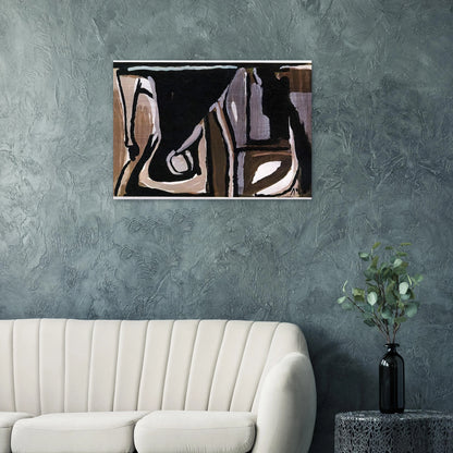 Nocturne - 1981 - Bram van Velde Brushed Aluminum Print - 70x100 cm / 28x40 inches | Bram van Velde Aluminum Print | Bram van Velde Prints