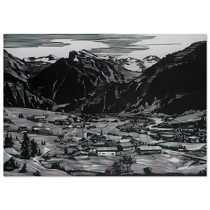 Hinterstein - Expressionism - Konrad Zuse Brushed Aluminum Print - 70x100 cm / 28x40 inches | Konrad Zuse Aluminum Print | Konrad Zuse Prints