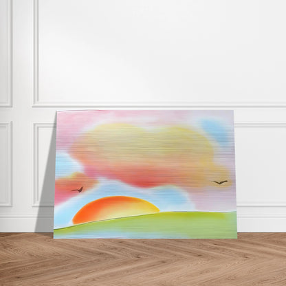 FREEDOM 1980 - Peter Max Brushed Aluminum Print - 70x100 cm / 28x40 inches | Peter Max Aluminum Print | Peter Max Prints