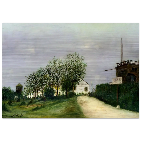 MOULIN IN SANNOIS - Maurice Utrillo Brushed Aluminum Print - 70x100 cm / 28x40 inches | Maurice Utrillo Aluminum Print | Maurice Utrillo Prints