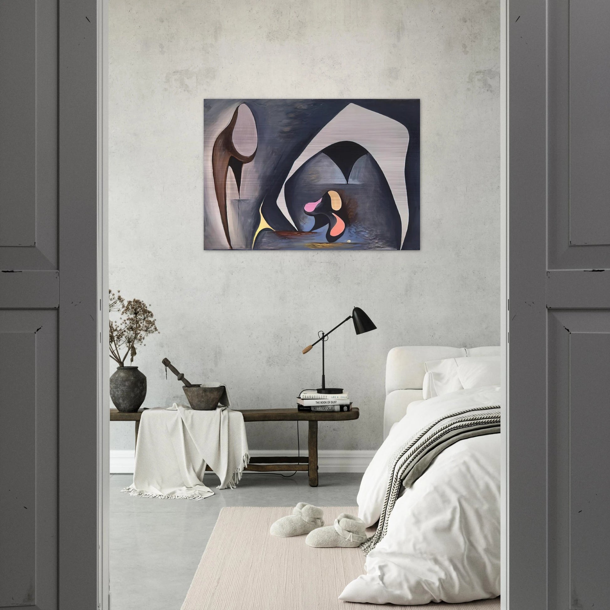 Magical Forms - 1945 - Lorser Feitelson Brushed Aluminum Print - 70x100 cm / 28x40 inches | Lorser Feitelson Aluminum Print | Lorser Feitelson Prints