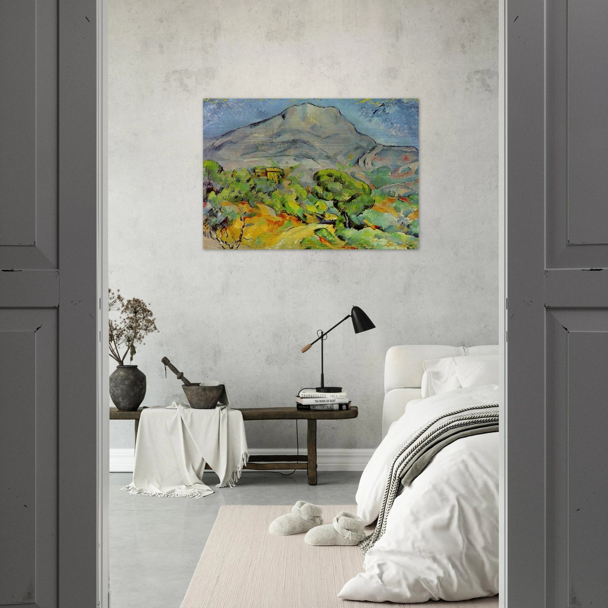 Road near Mont Sainte-Victoire - Paul Cézanne Brushed Aluminum Print - 70x100 cm / 28x40 inches | Paul Cézanne Aluminum Print | Paul Cézanne Prints