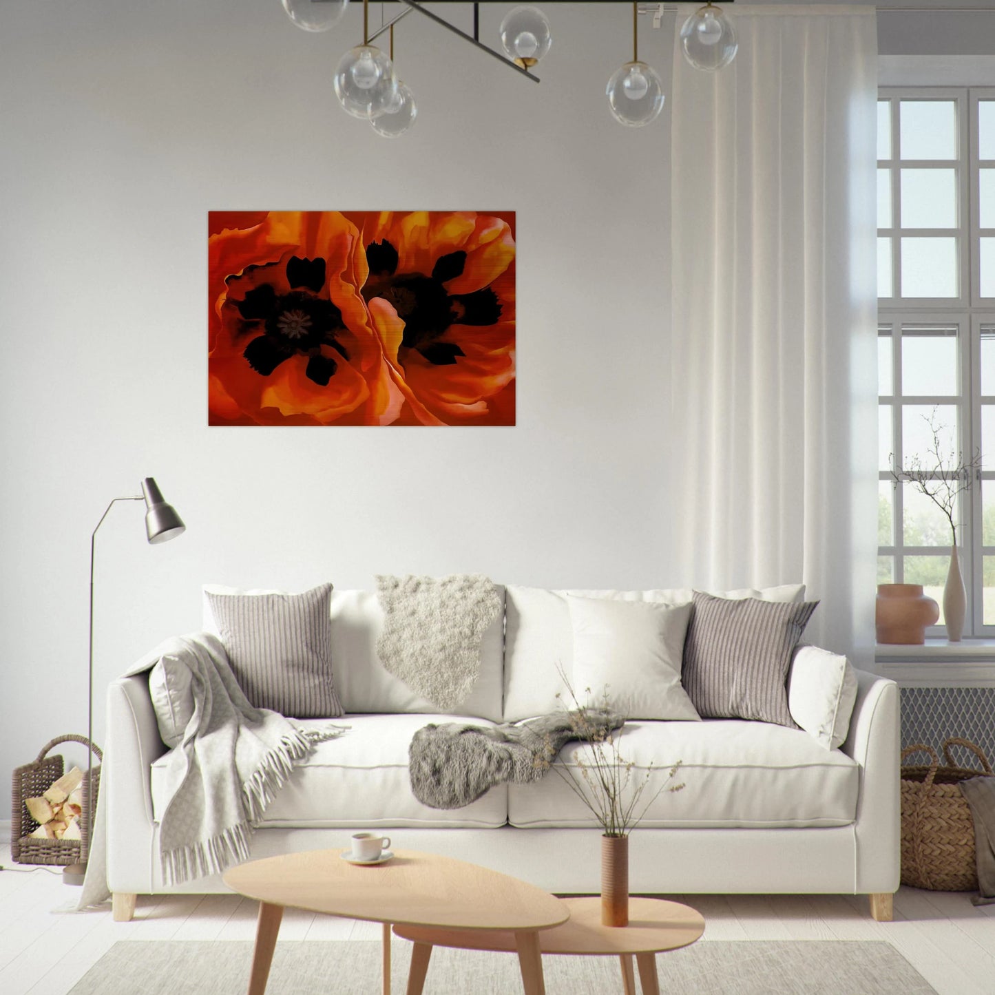 Oriental Poppies - Georgia O'Keeffe Brushed Aluminum Print - 70x100 cm / 28x40 inches | Georgia O'Keeffe Aluminum Print | Georgia O'Keeffe Prints