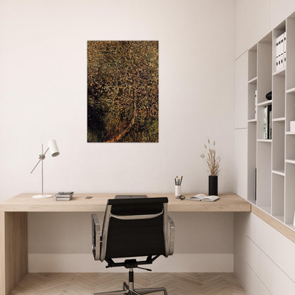 Apple Trees in Blossom by the Water - claude monet Brushed Aluminum Print - 70x100 cm / 28x40 inches | claude monet Aluminum Print | claude monet Prints