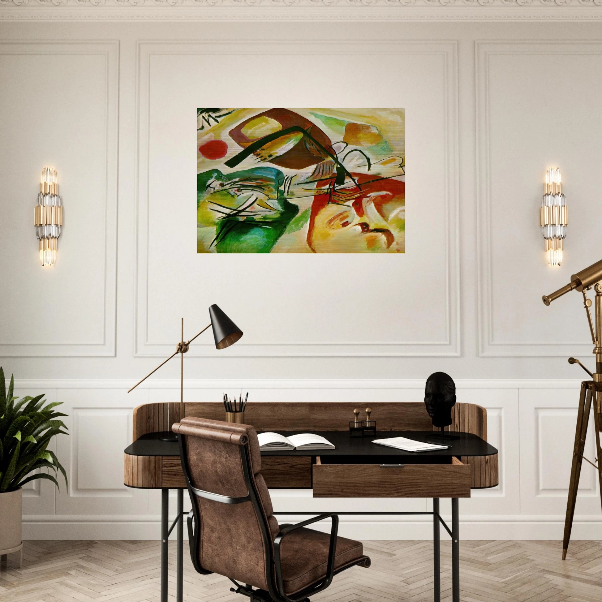 PICTURE WITH A BLACK ARCH 1912 - Wassily Kandinsky Brushed Aluminum Print - 70x100 cm / 28x40 inches | Wassily Kandinsky Aluminum Print | Wassily Kandinsky Prints