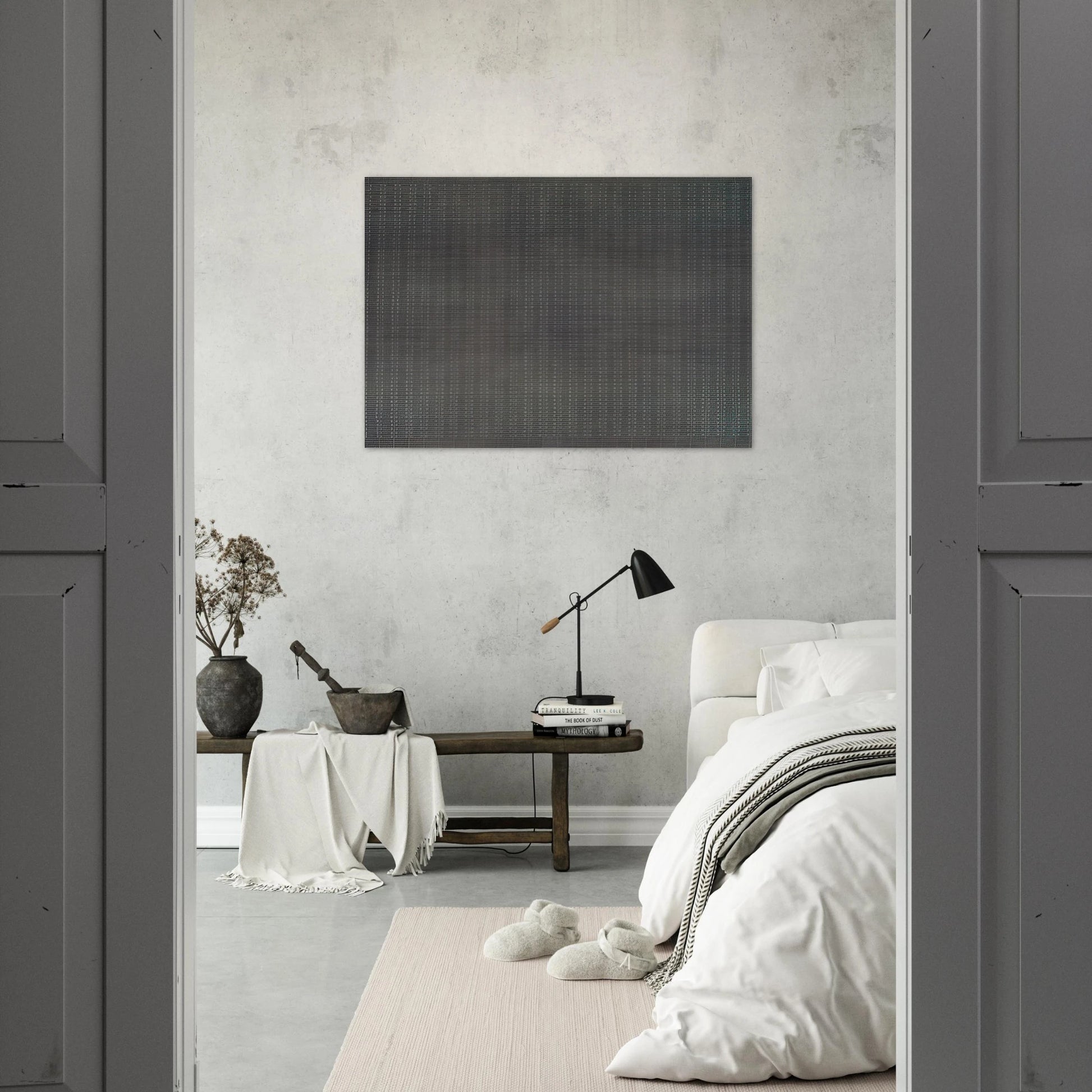 White Flower - Agnes Martin Brushed Aluminum Print - 70x100 cm / 28x40 inches | Agnes Martin Aluminum Print | Agnes Martin Prints