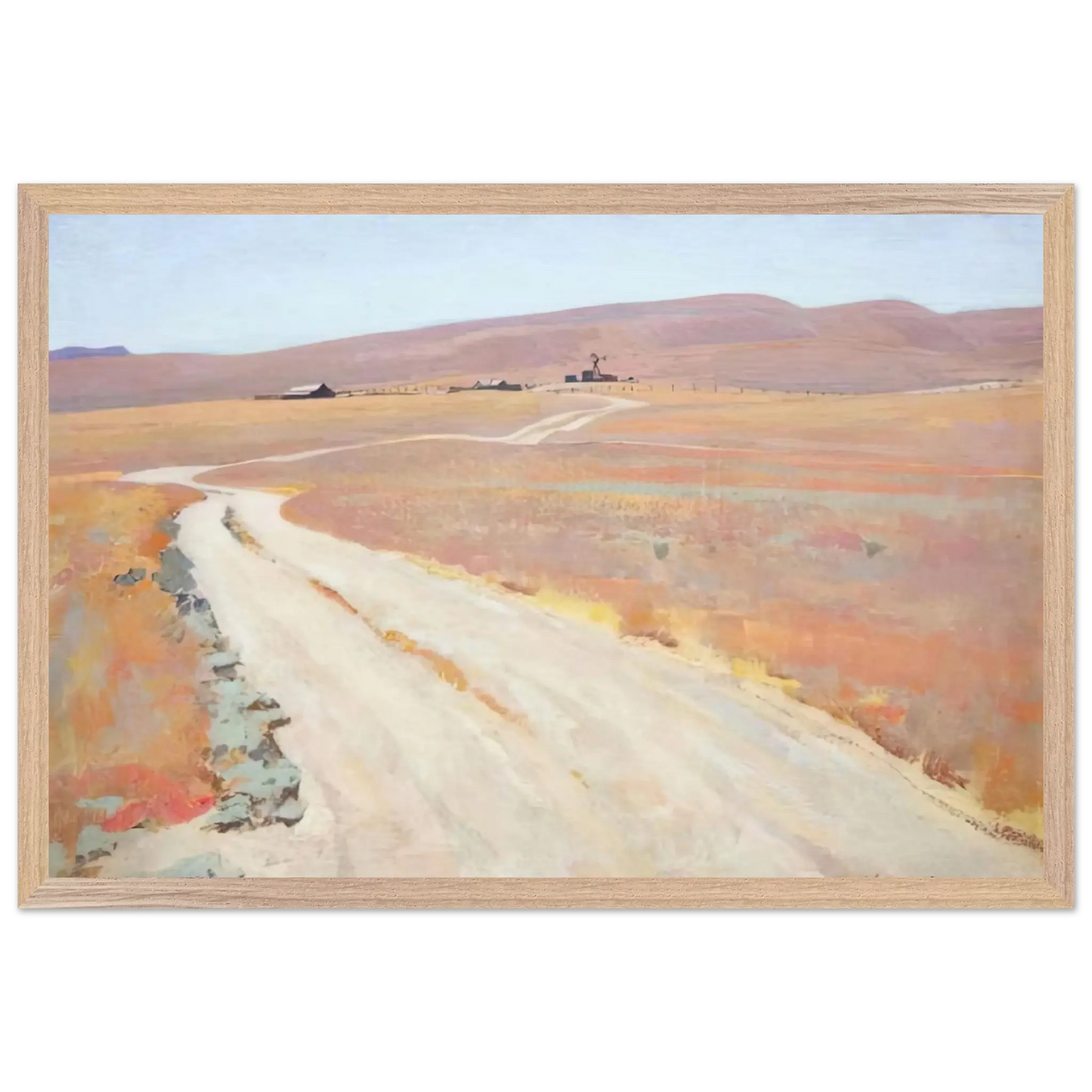 Maynard Dixon - ABANDONED RANCH 1935 Wall art - 45x60 cm / 18x24 Inches - Premium Wooden Framed Poster With Fine Art Paper - Wood frame
