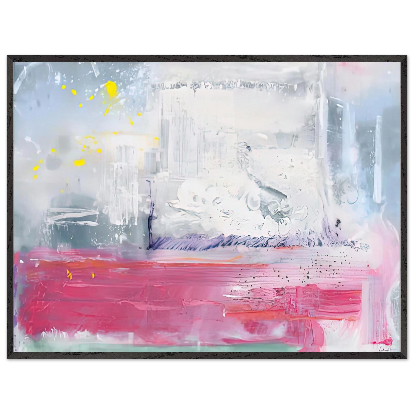 Helen Frankenthaler - Hot Ice, 1990- Wall Art - 30x40 cm / 12x16 inches - Fine Art Poster-canvas - -