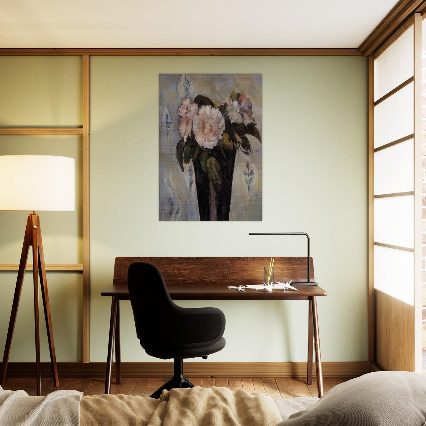 Dark Blue Vase - Paul Cézanne Brushed Aluminum Print - 70x100 cm / 28x40 inches | Paul Cézanne Aluminum Print | Paul Cézanne Prints
