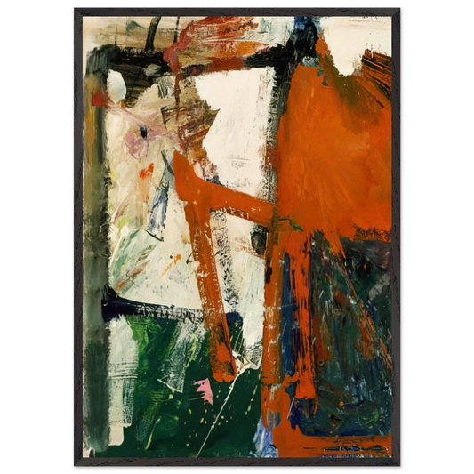 Up Mousehole - 1962 - Hassel Smith 70x100 cm / 28x40 inches Framed Art Print – Black Wooden Frame