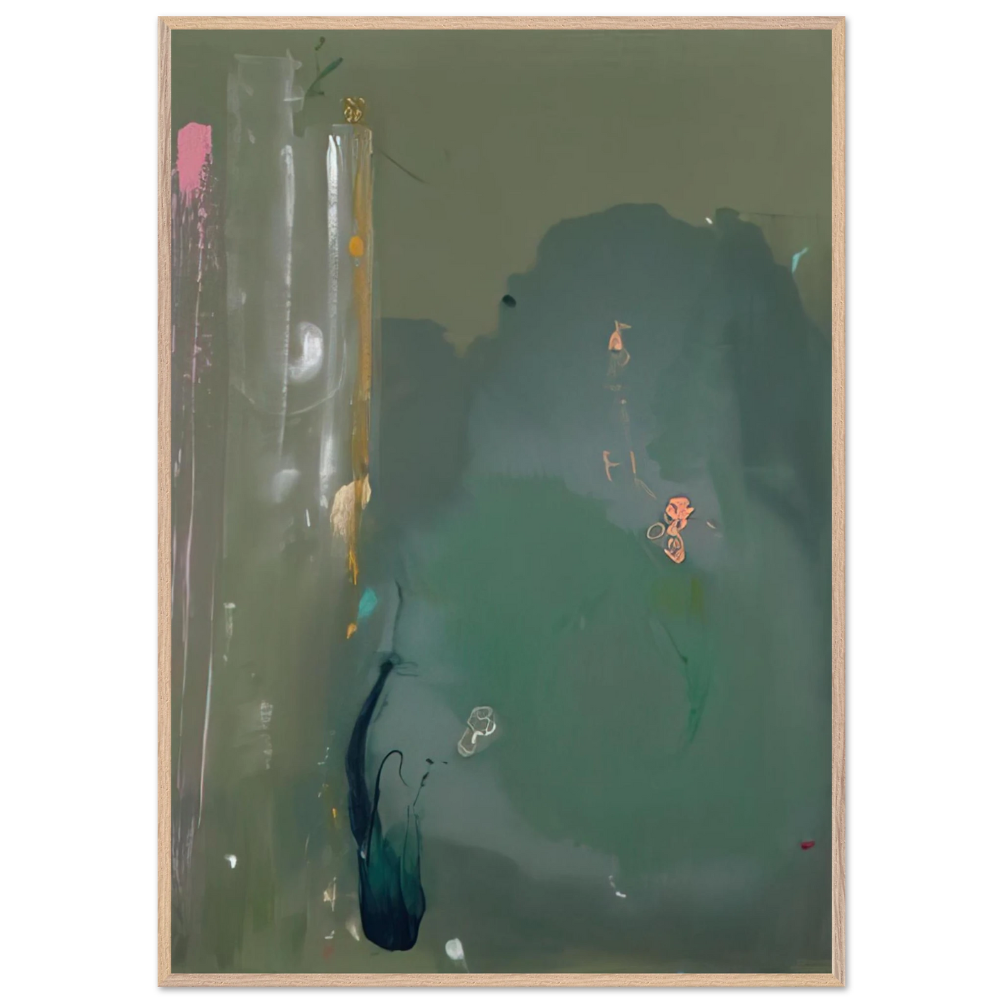 Helen Frankenthaler - CÃƒÆ’Ã‚Â´te d Argent - 1980 Wall art - A3 (29.7 x 42  cm) - Premium Wooden Framed Poster With Fine Art Paper-canvas - Black frame