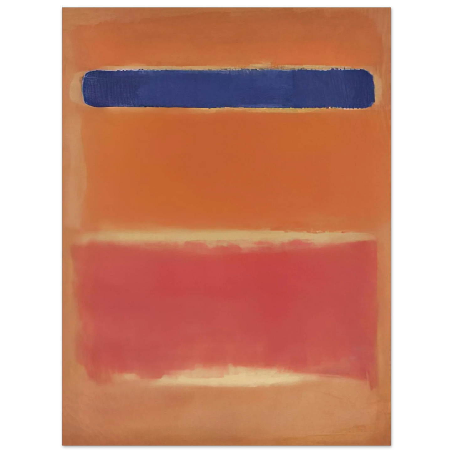 Mark Rothko - Blue Over Red - 1953 Wall Art - 30x40 cm / 12x16 inches - Premium Wooden Framed Poster With Fine Art Paper-canvas - Black frame