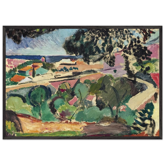 PAYSAGE DE COLLIOURE 1907 - Henri Matisse 70x100 cm / 28x40 inches Framed Art Print – Black Wooden Frame