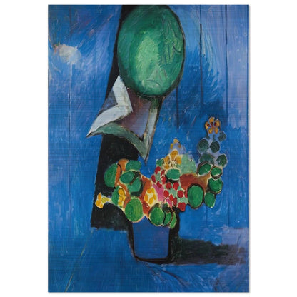 FLOWERS AND CERAMIC PLATE 1913 - Henri Matisse Brushed Aluminum Print - 70x100 cm / 28x40 inches | Henri Matisse Aluminum Print | Henri Matisse Prints