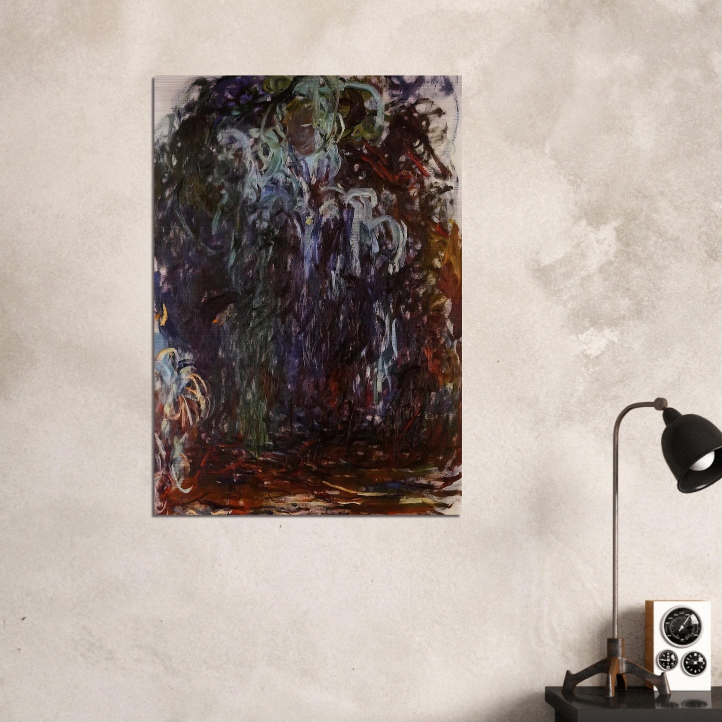 Weeping Willow - claude monet Brushed Aluminum Print - 70x100 cm / 28x40 inches | claude monet Aluminum Print | claude monet Prints
