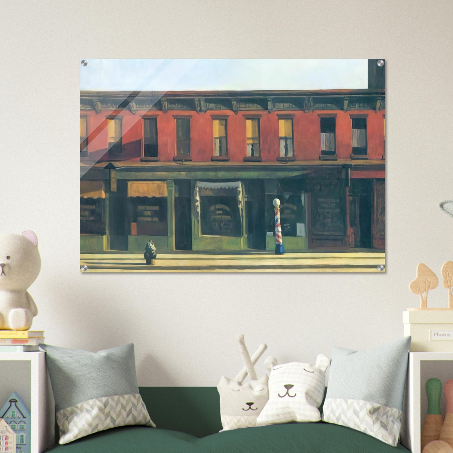 Early Sunday Morning - Edward Hopper Acrylic Print - 70x100 cm / 28x40″ inches