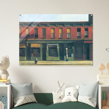 Early Sunday Morning - Edward Hopper Acrylic Print - 70x100 cm / 28x40″ inches