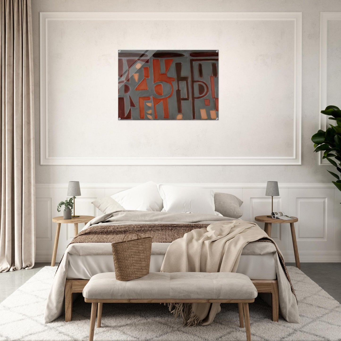 Conversation - 2009 United States - Will Barnet Acrylic Print - 70x100 cm / 28x40″ inches