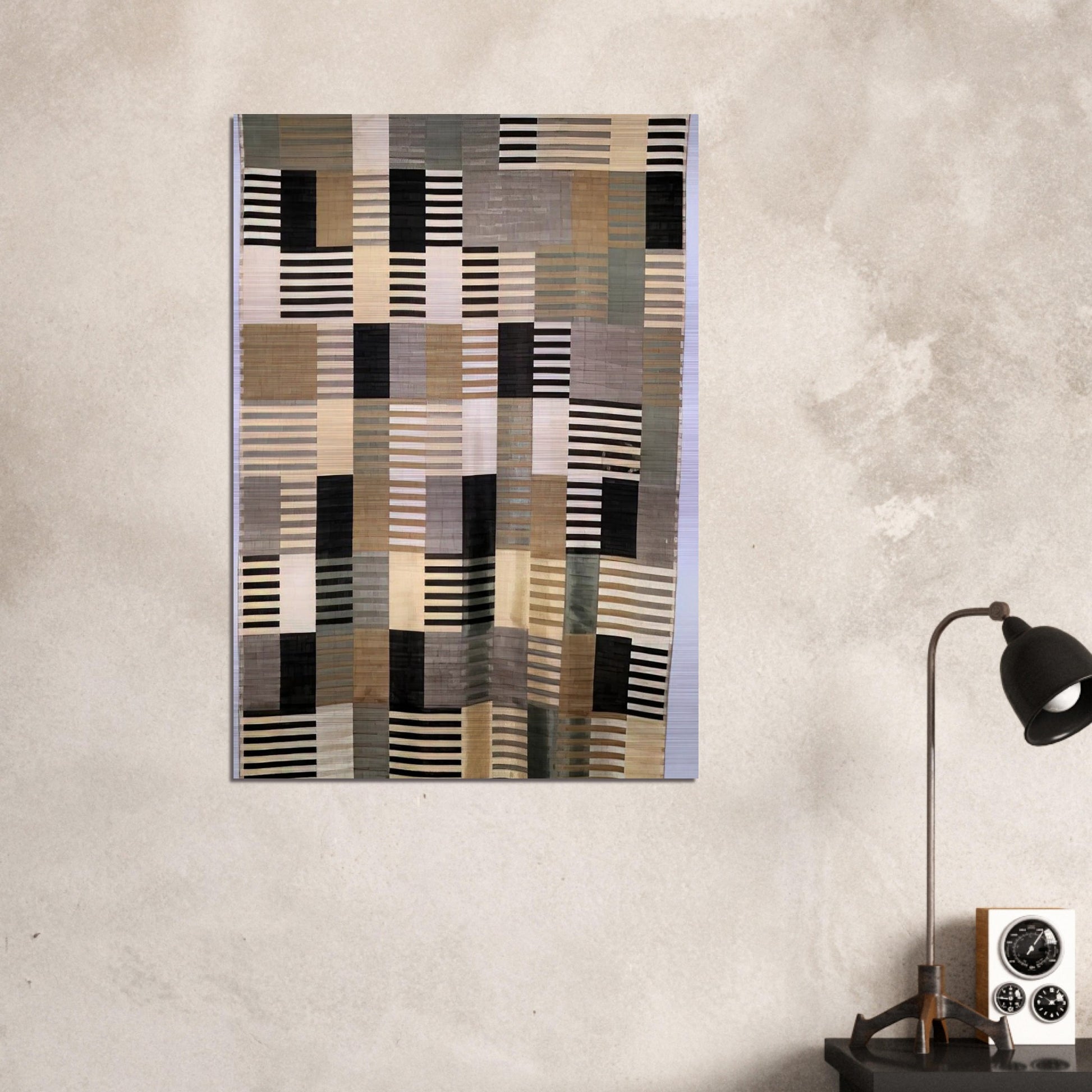 WALL HANGING 1926 - Anni Albers Brushed Aluminum Print - 70x100 cm / 28x40 inches | Anni Albers Aluminum Print | Anni Albers Prints