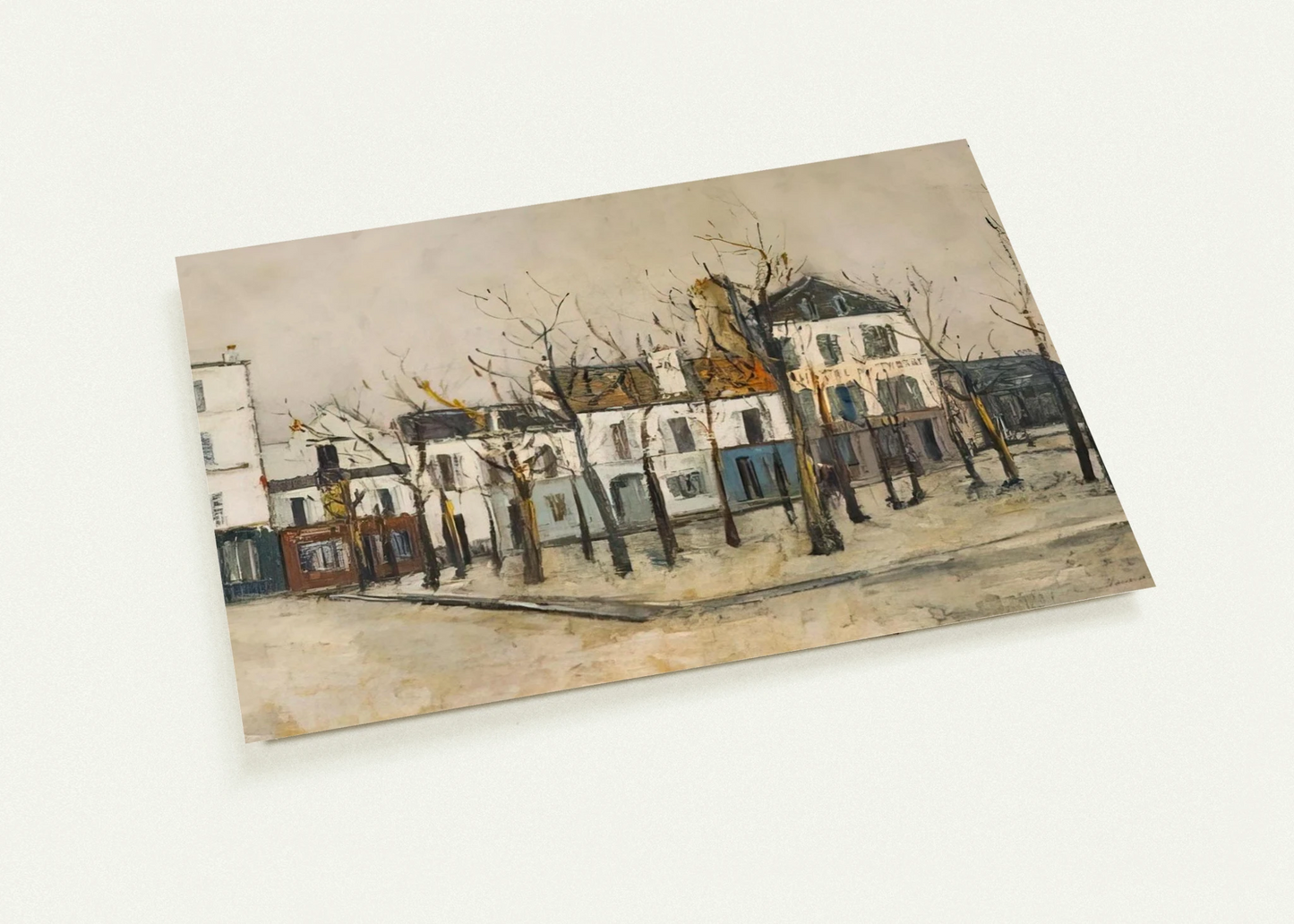 LA PLACE DU TERTRE 1910 By Maurice Utrillo Pack of 10 Post Cards | Maurice Utrillo Post Cards | A6 (10.5 x 14.8 cm) - 4.1 x 5.8 inches