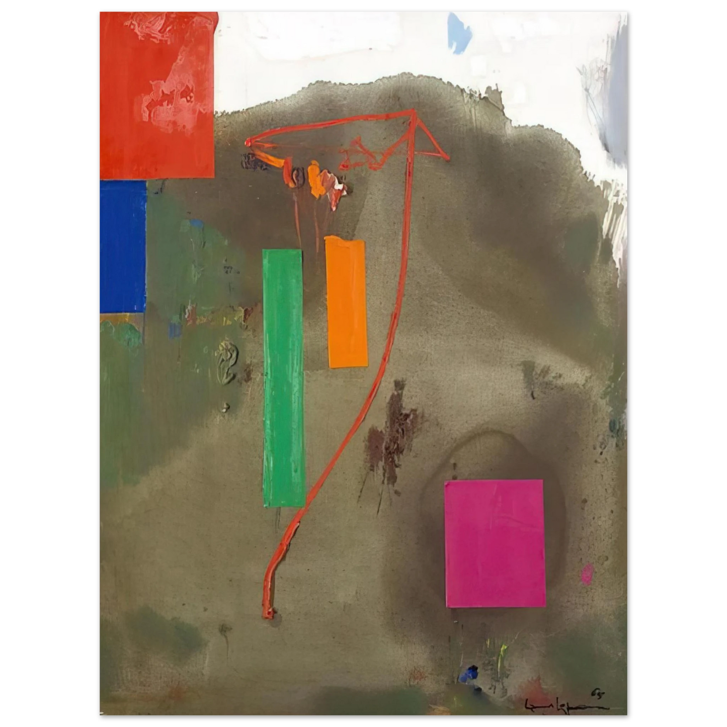 Hans Hofmann - Lonely Journey  75x100 cm / 30x40inches Fine Art Poster