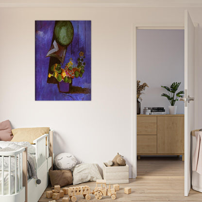 FLOWERS AND CERAMIC PLATE - Henri Matisse Brushed Aluminum Print - 70x100 cm / 28x40 inches | Henri Matisse Aluminum Print | Henri Matisse Prints