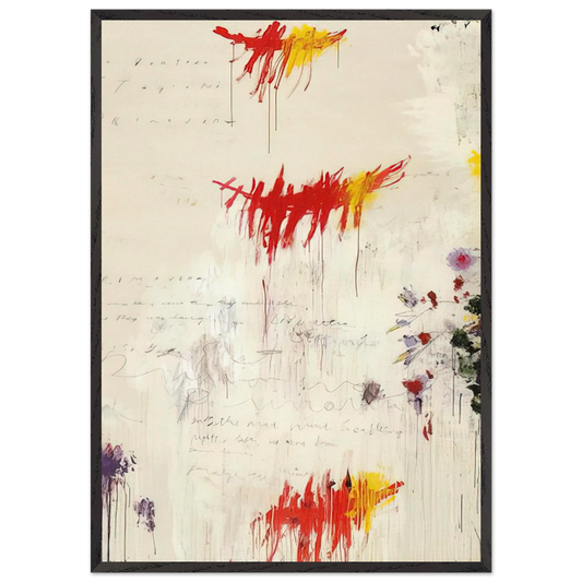 Quattro stagioni I Primavera - Cy Twombly 70x100 cm / 28x40 inches Framed Art Print – Black Wooden Frame