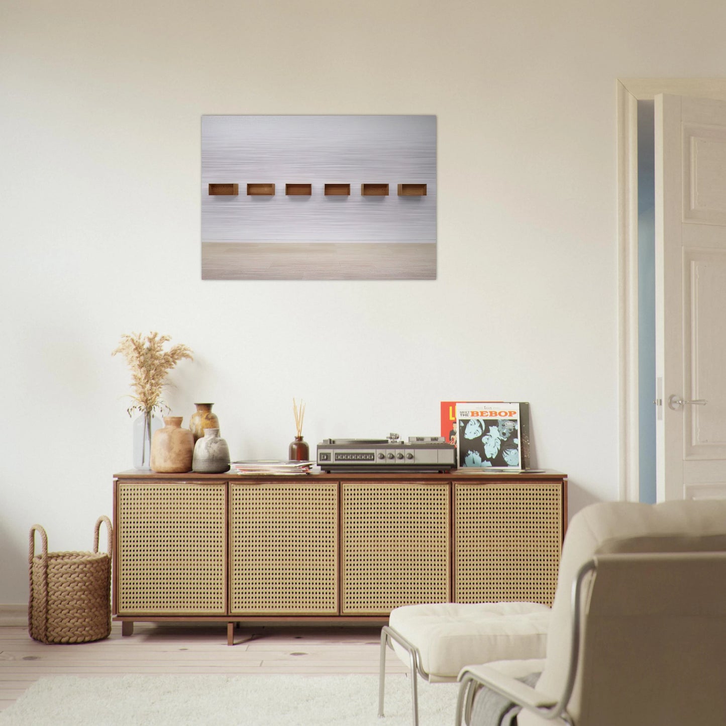 Untitled - 1975 - Donald Judd Brushed Aluminum Print - 70x100 cm / 28x40 inches | Donald Judd Aluminum Print | Donald Judd Prints