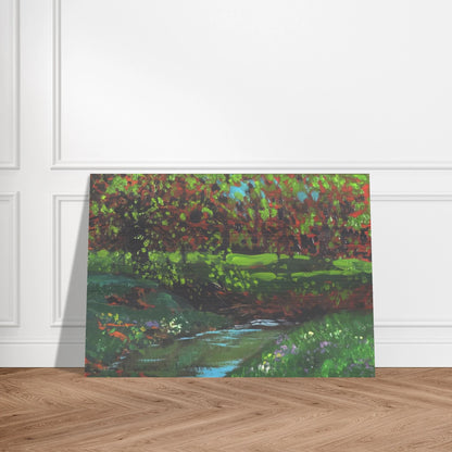 Green Pool - Post-Impressionism - Frank Johnston Brushed Aluminum Print - 70x100 cm / 28x40 inches | Frank Johnston Aluminum Print | Frank Johnston Prints