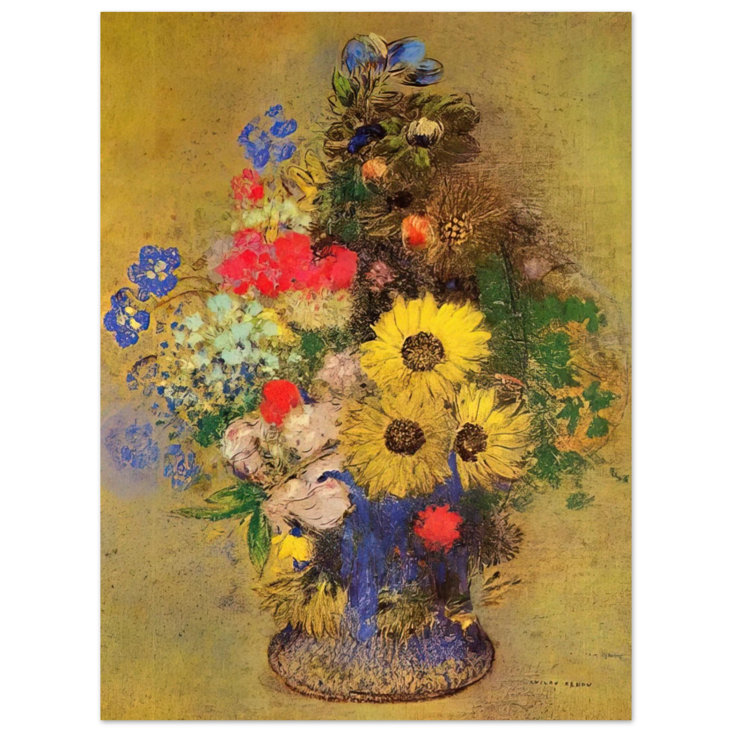 Odilon Redon - VASE OF FLOWERS 12  75x100 cm / 30x40inches Fine Art Poster