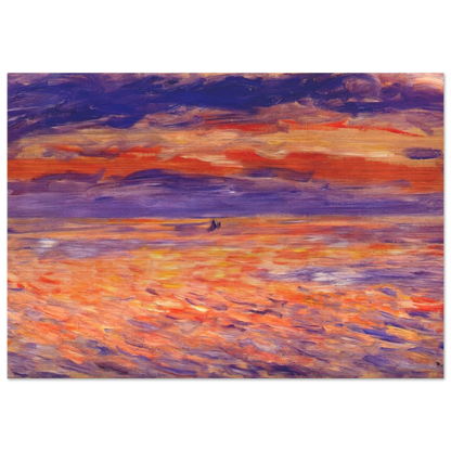 Sunset at sea - Pierre-Auguste Renoir Brushed Aluminum Print - 70x100 cm / 28x40 inches | Pierre-Auguste Renoir Aluminum Print | Pierre-Auguste Renoir Prints